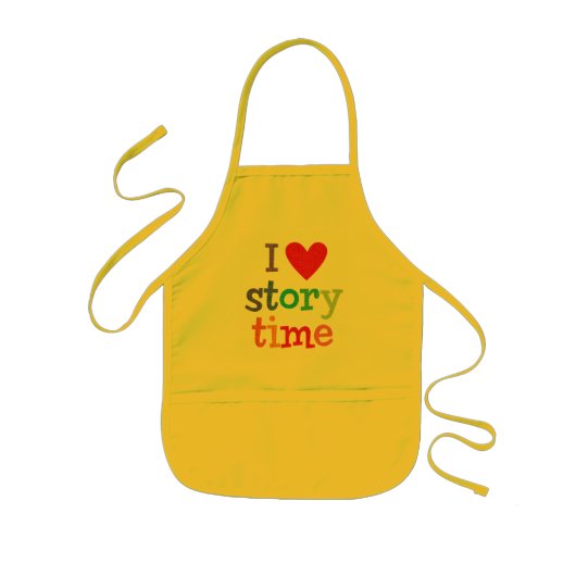 私はStorytimeのTシャツ及びギフトを愛します 子供用エプロン (正面)