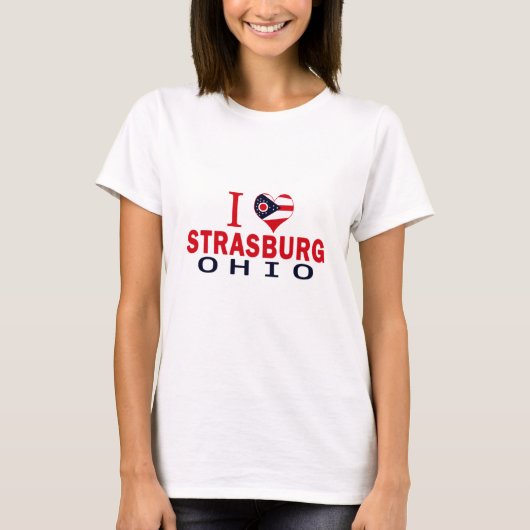 私はStrasburg、オハイオ州を愛します Tシャツ (正面)
