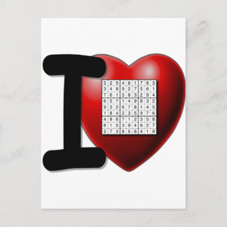 私はSudokuを愛します ポストカード