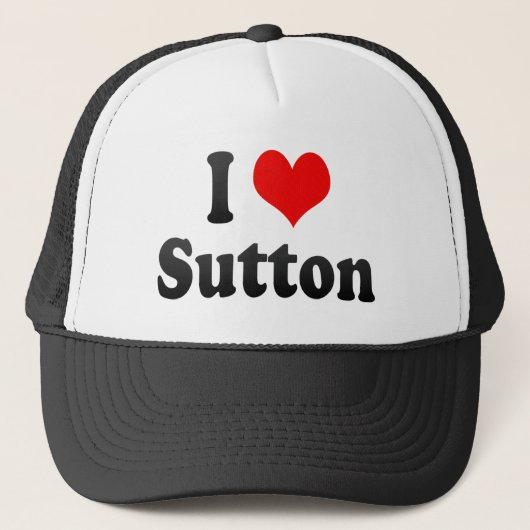 私はSutton、イギリスを愛します キャップ (正面)