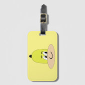 私はSvety、ユニーク漫画、おもしろい顔漫画 ラゲッジタグ (正面縦)