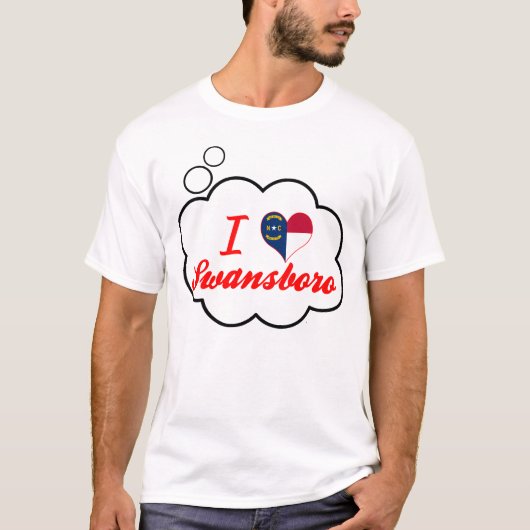 私はSwansboro、ノースカロライナを愛します Tシャツ (正面)
