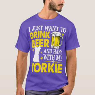 私はTでビールをつる飲みたい Tシャツ