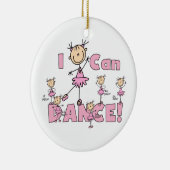 私はTシャツおよびギフトを踊ってもいいです セラミックオーナメント (右)