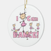 私はTシャツおよびギフトを踊ってもいいです セラミックオーナメント (左)