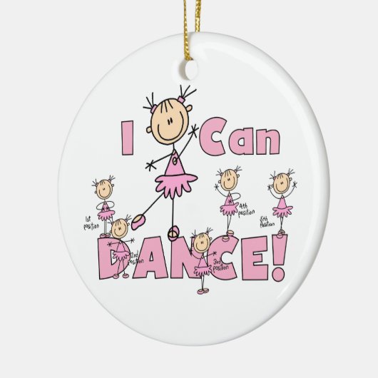 私はTシャツおよびギフトを踊ってもいいです セラミックオーナメント (左)