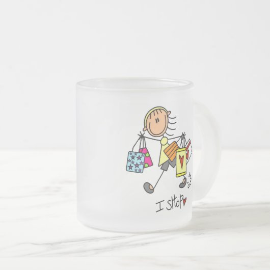 私はTシャツおよびギフト買物をします フロストグラスマグカップ (正面右)