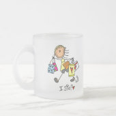 私はTシャツおよびギフト買物をします フロストグラスマグカップ (左)