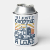私はTシャツのトラック運転手を転おもしろい落した 缶クーラー (缶正面)