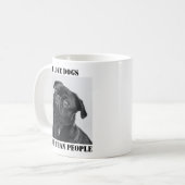 私はTシャツよりも犬おもしろいが好きだ コーヒーマグカップ (正面左)