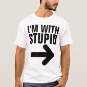 私はTシャツをおもしろい馬鹿にしている Tシャツ (正面)