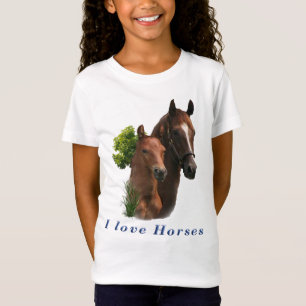 私はTシャツを着る馬が大好きだ Tシャツ