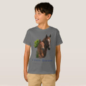 私はTシャツを着る馬が大好きだ Tシャツ (正面フル)