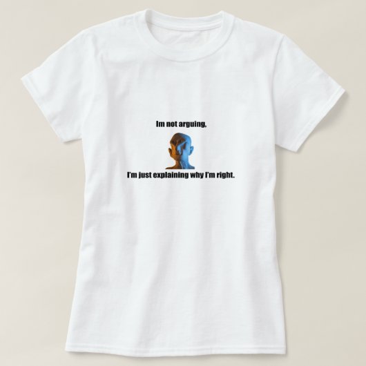 私はTシャツを議論していない Tシャツ (デザイン正面)