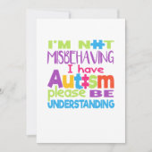 私はTシャツを間違えてはいません。自閉症です セーブザデート (正面)