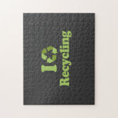 私はTシャツ/アースデーのTシャツをリサイクルすることを愛します ジグソーパズル (縦)