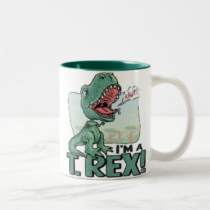 私はT. Rex Dinosaurのギフトのアイディアです ツートーンマグカップ