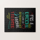 私はT Shのランナーで小学校の先生 ジグソーパズル (横)