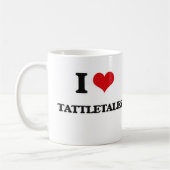 私はTattletalesを愛します コーヒーマグカップ (左)
