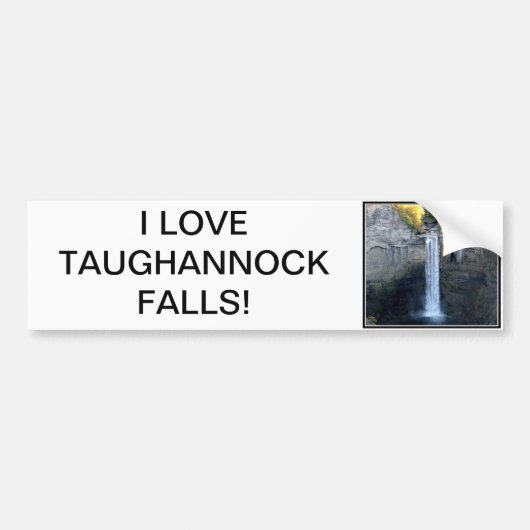 私はTaughannockの滝を愛します バンパーステッカー (正面)