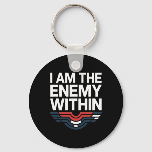 私はTee Voting Trump 2024 Electi内の敵である キーホルダー (正面)