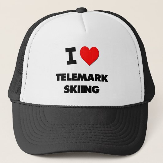 私はTelemarkのスキーを愛します キャップ (正面)