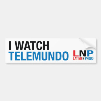私はTelemundoを見ます バンパーステッカー