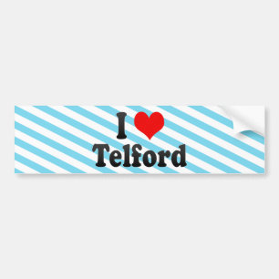 私はTelford、イギリスを愛します バンパーステッカー