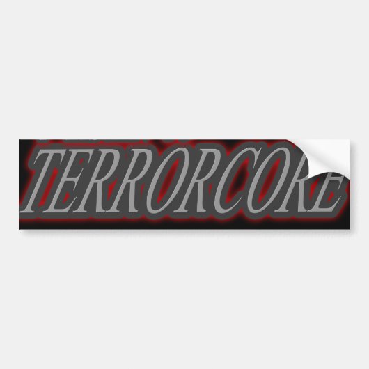 私はTERRORCOREに聞きます バンパーステッカー (正面)