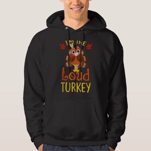 私はThanksgiving Fに一致する大きなトルコの家族 パーカ (正面)