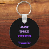 私はTHE CURE線維筋痛アウェアラネスキーチェーン キーホルダー (正面)