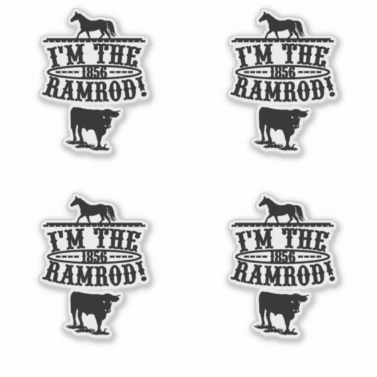 私はThe Ramrod 1856馬と牛 シール (正面)