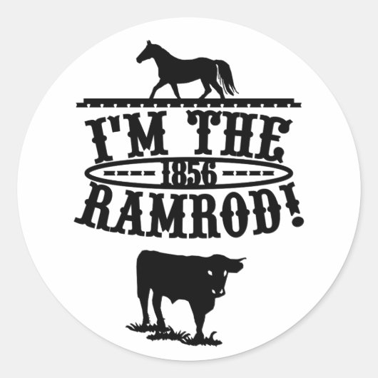 私はThe Ramrod 1856馬と牛 ラウンドシール (正面)
