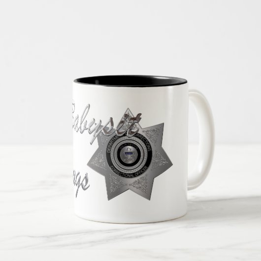 私はThugs-C.Oをバビーシット。シルバー・マグ警部 ツートーンマグカップ (正面右)