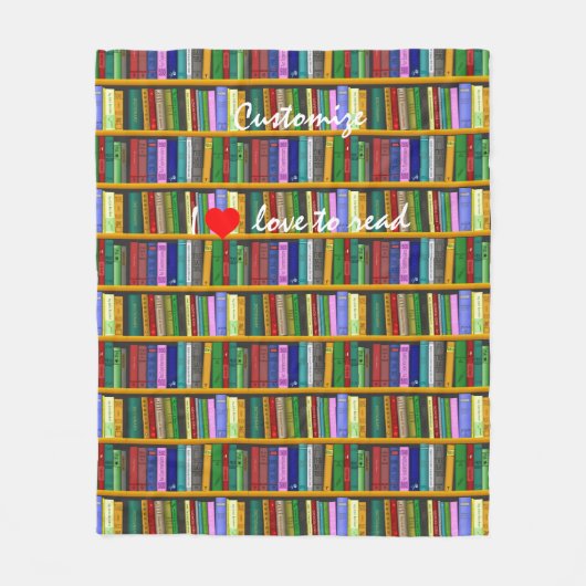 私はThunder_Cove読の本を読むのが大好き フリースブランケット (正面)