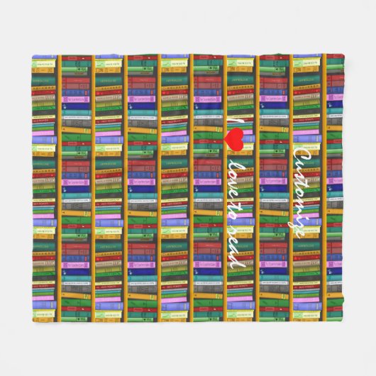 私はThunder_Cove読の本を読むのが大好き フリースブランケット (正面(横))