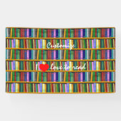 私はThunder_Cove読の本を読むのが大好き 横断幕 (横)