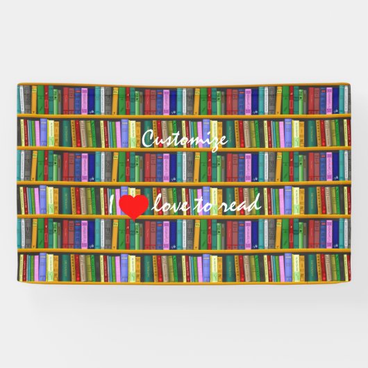 私はThunder_Cove読の本を読むのが大好き 横断幕 (横)