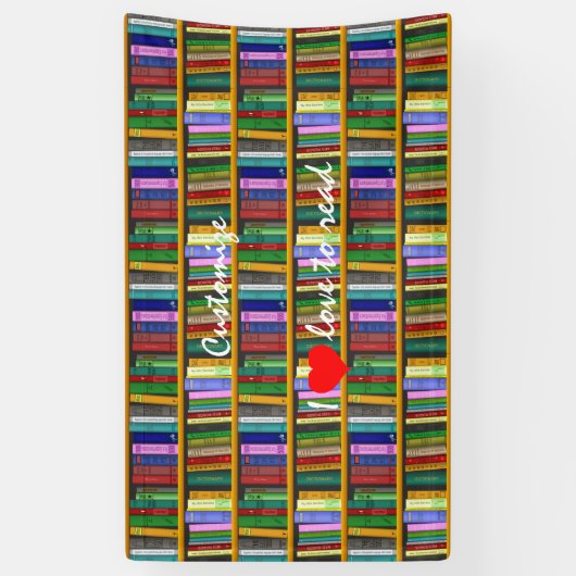 私はThunder_Cove読の本を読むのが大好き 横断幕 (縦)