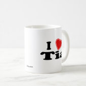 私はTiaを愛します コーヒーマグカップ (正面右)