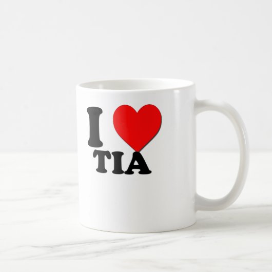 私はTiaを愛します コーヒーマグカップ (右)