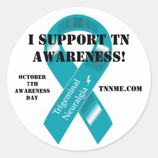 私はtn認識度シールをサポートする ラウンドシール (正面)