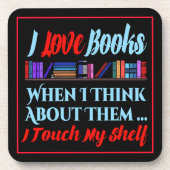 私はTouch私の本好きユーモア コースター (正面)