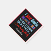 私はTouch私の本好きユーモア スタンダードカクテルナプキン (角)