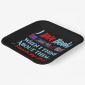 私はTouch私の本好きユーモア ペーパープレート (傾斜あり)