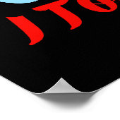 私はTouch私の本好きユーモア ポスター (角)