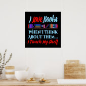 私はTouch私の本好きユーモア ポスター (キッチン)