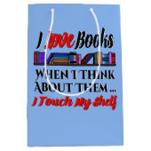 私はTouch私の本好きユーモア ミディアムペーパーバッグ (正面)