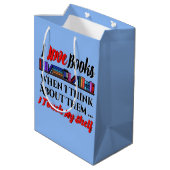 私はTouch私の本好きユーモア ミディアムペーパーバッグ (裏面アングル)