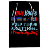 私はTouch私の本好きユーモア ミディアムペーパーバッグ (正面)